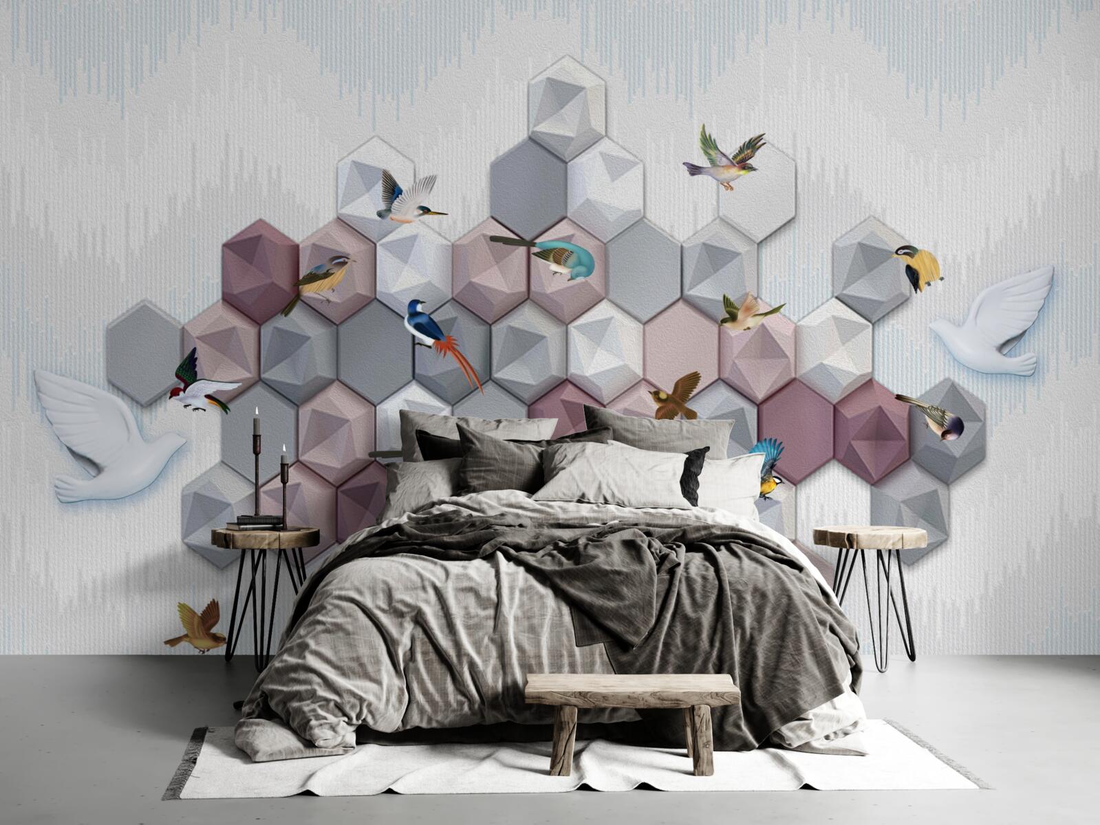 Fototapet particule în formă de pentagon