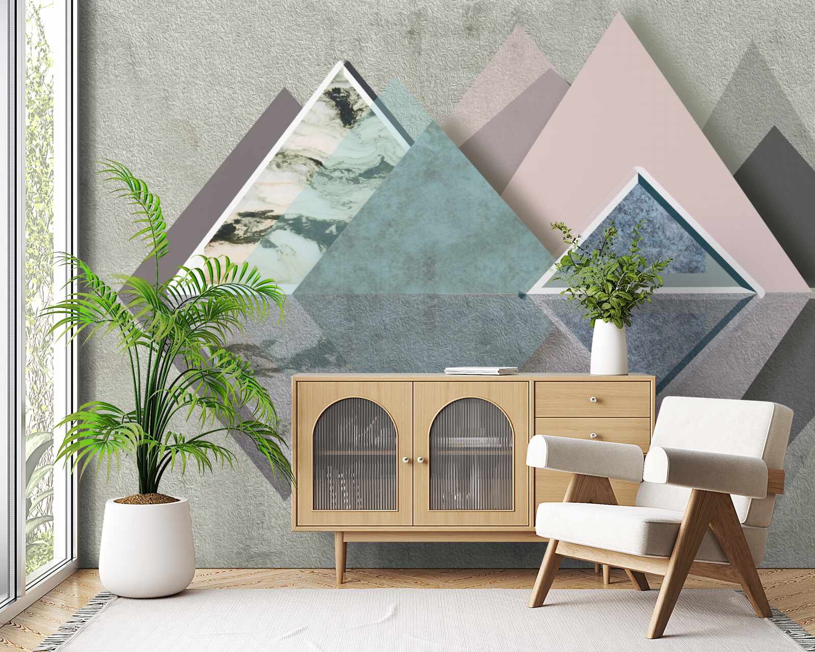 Fototapet pădure abstractă de geometrie