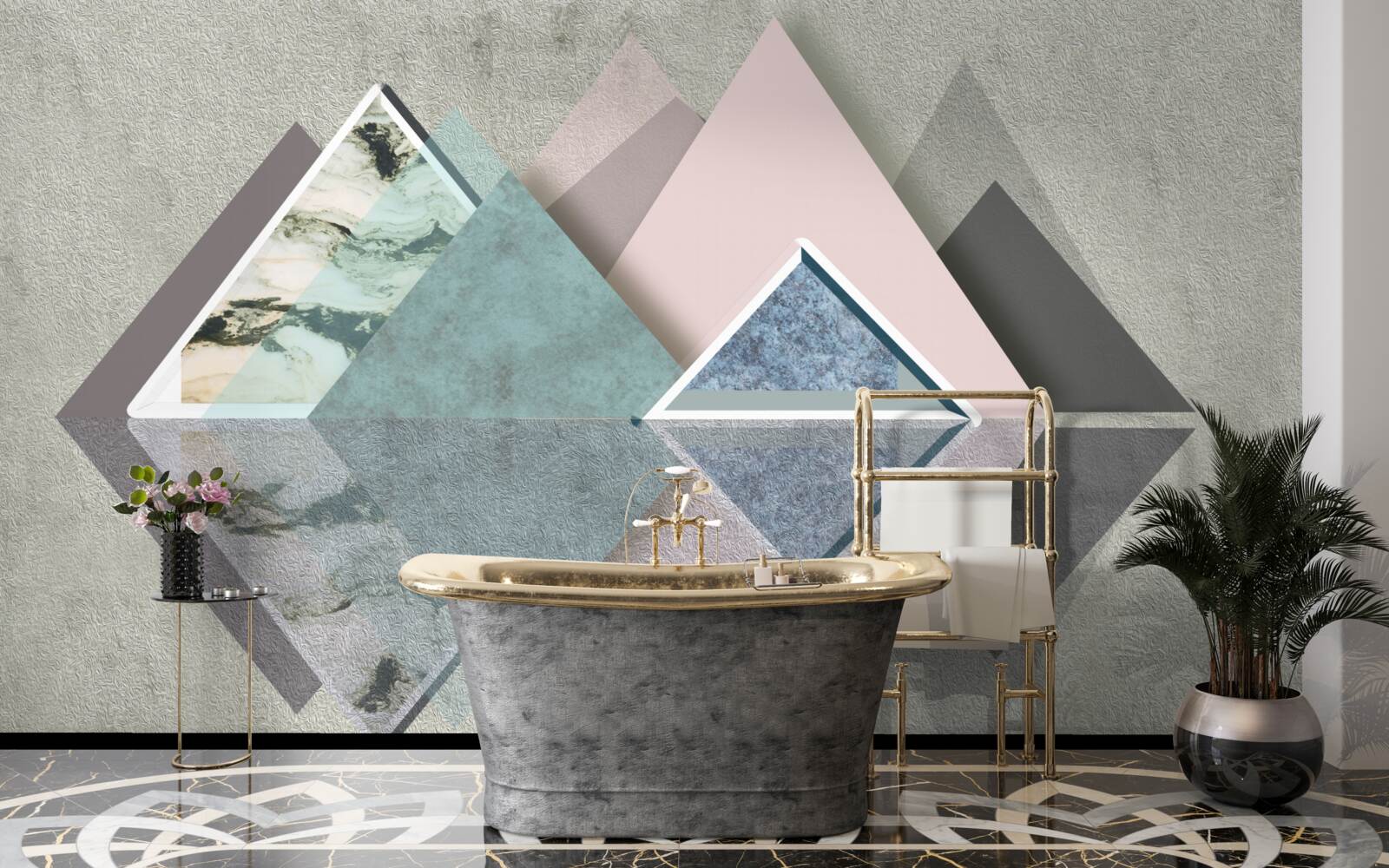 Fototapet pădure abstractă de geometrie