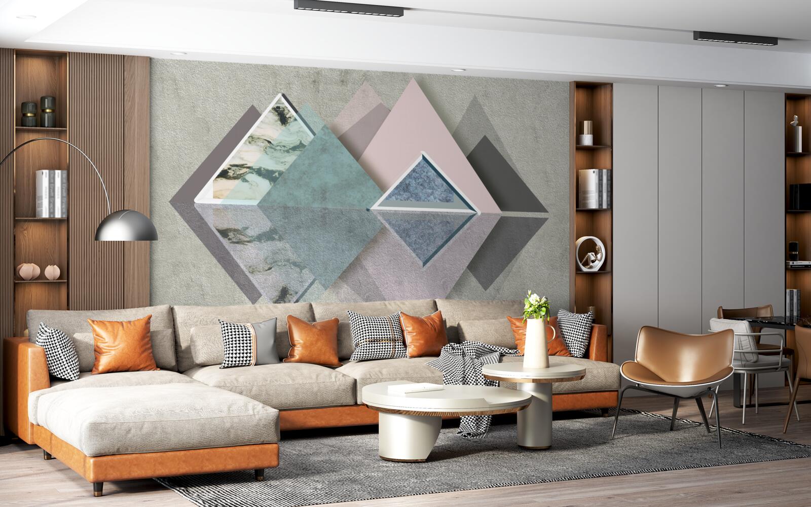 Fototapet pădure abstractă de geometrie