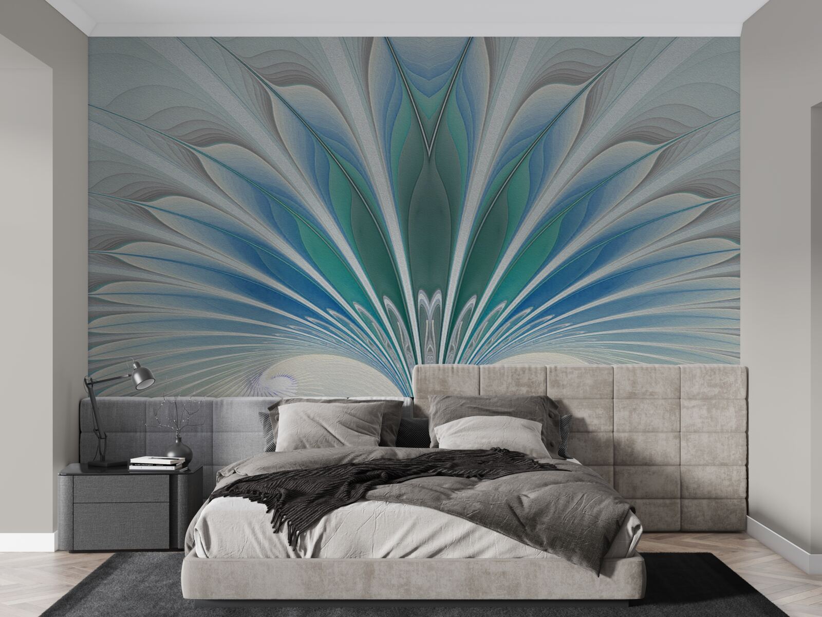 Fototapet penele albastre creează o abstracție