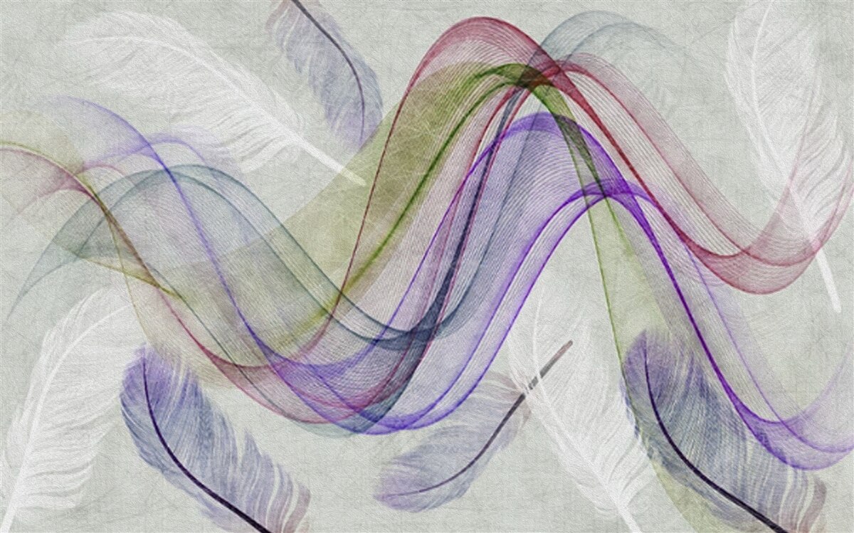 Fototapet linii abstracte colorate