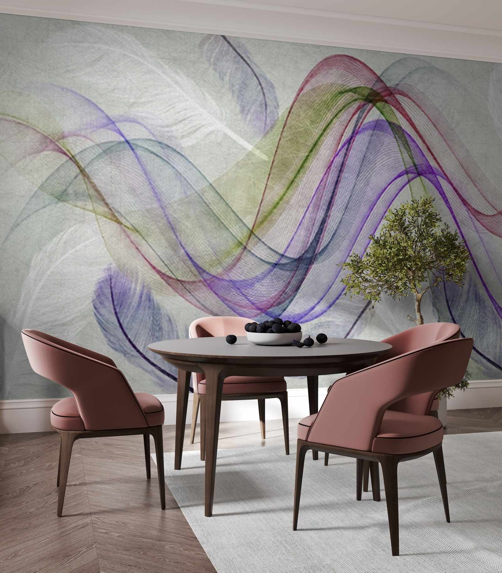 Fototapet linii abstracte colorate