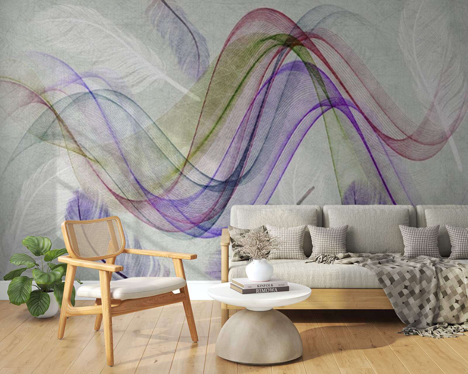 Fototapet linii abstracte colorate