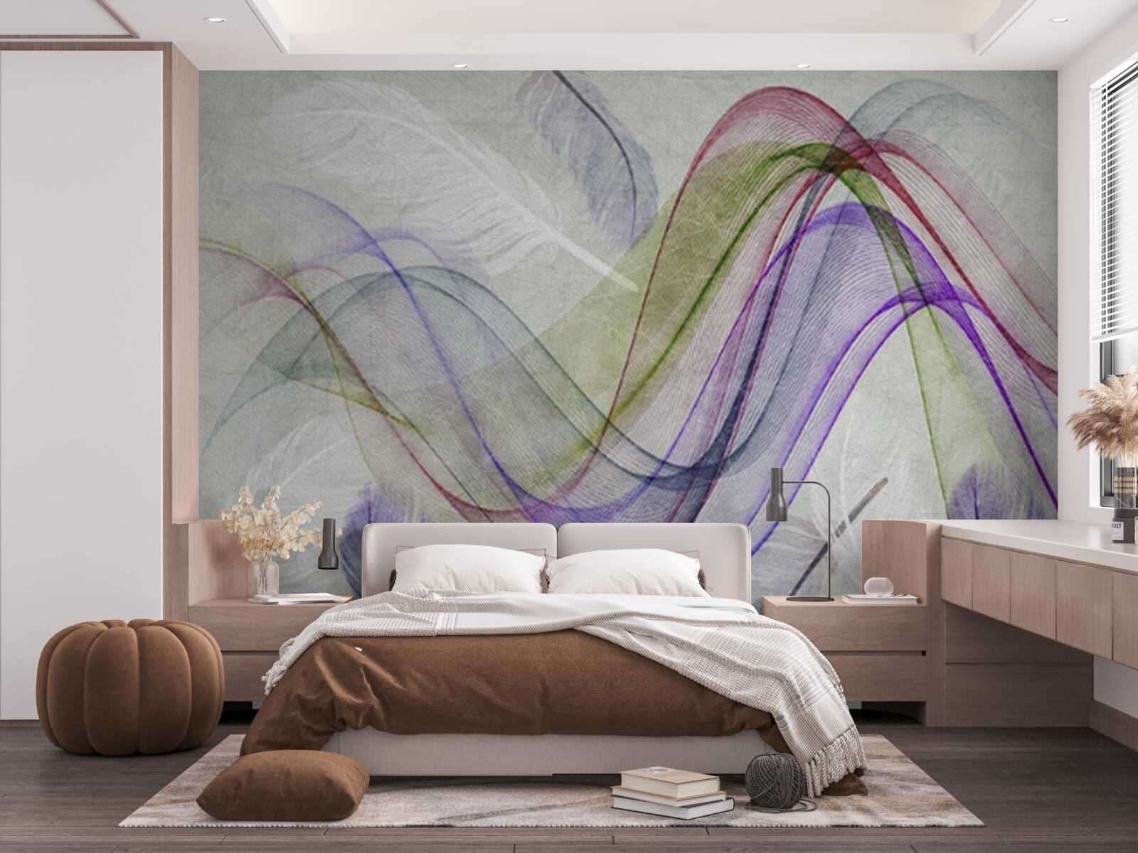 Fototapet linii abstracte colorate