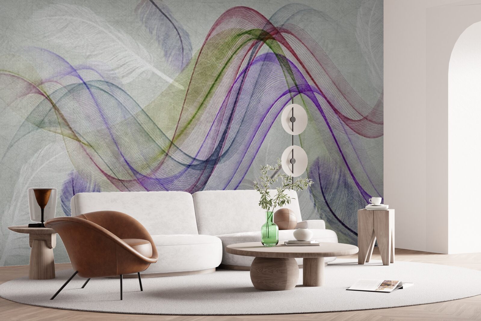 Fototapet linii abstracte colorate