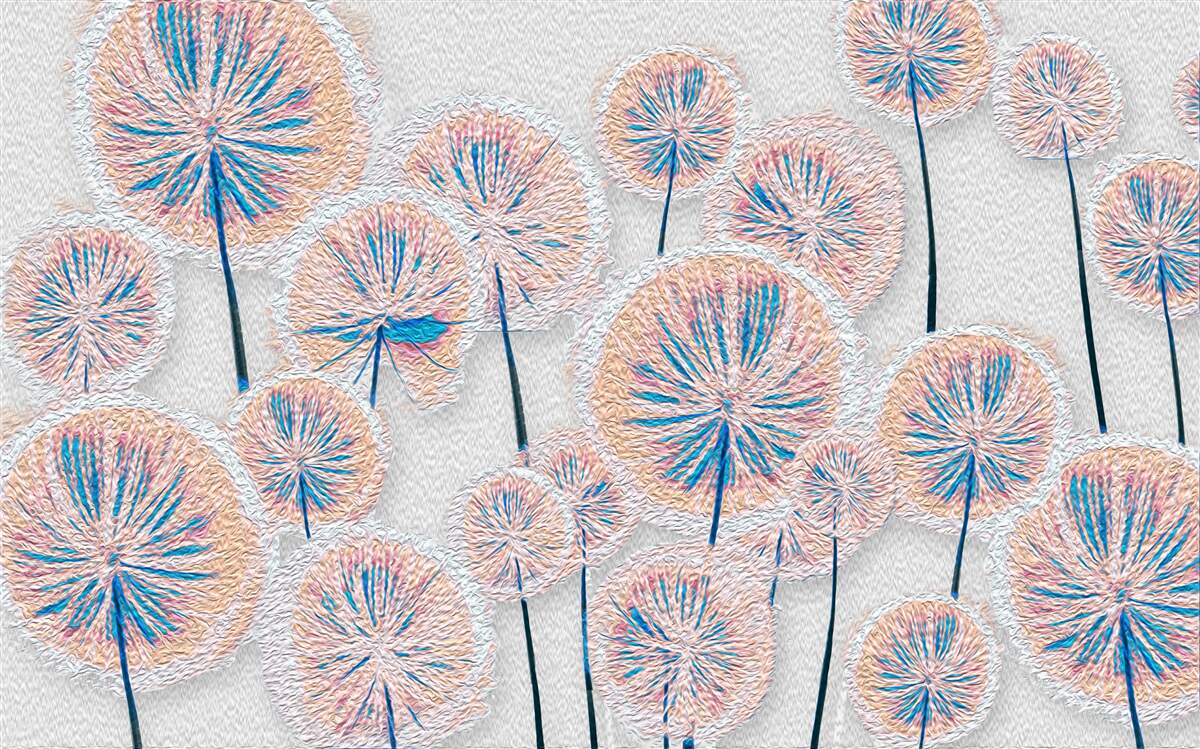 Fototapet păpădie în plin sezon de înflorire