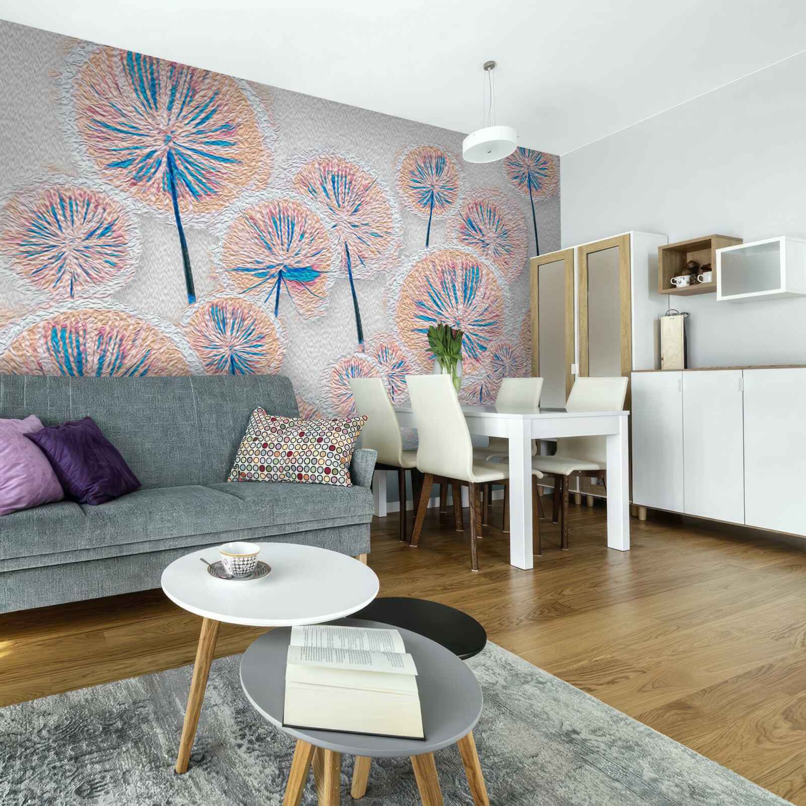 Fototapet păpădie în plin sezon de înflorire