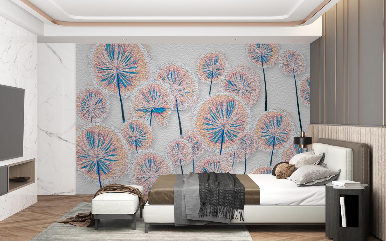 Fototapet păpădie în plin sezon de înflorire