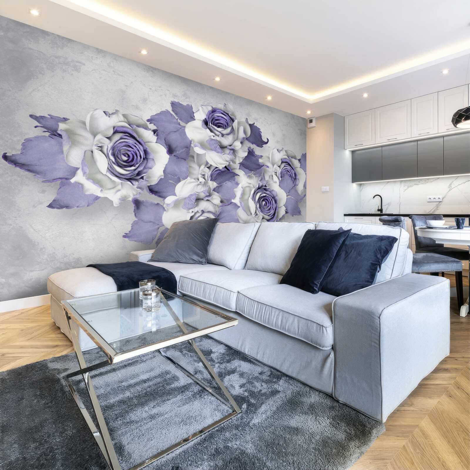 Fototapet Buchet rafinat de trandafiri într-o nuanță delicată de liliac