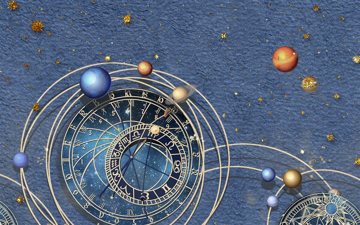 Fototapet conceptul de mișcare planetară în cadrul galaxiei