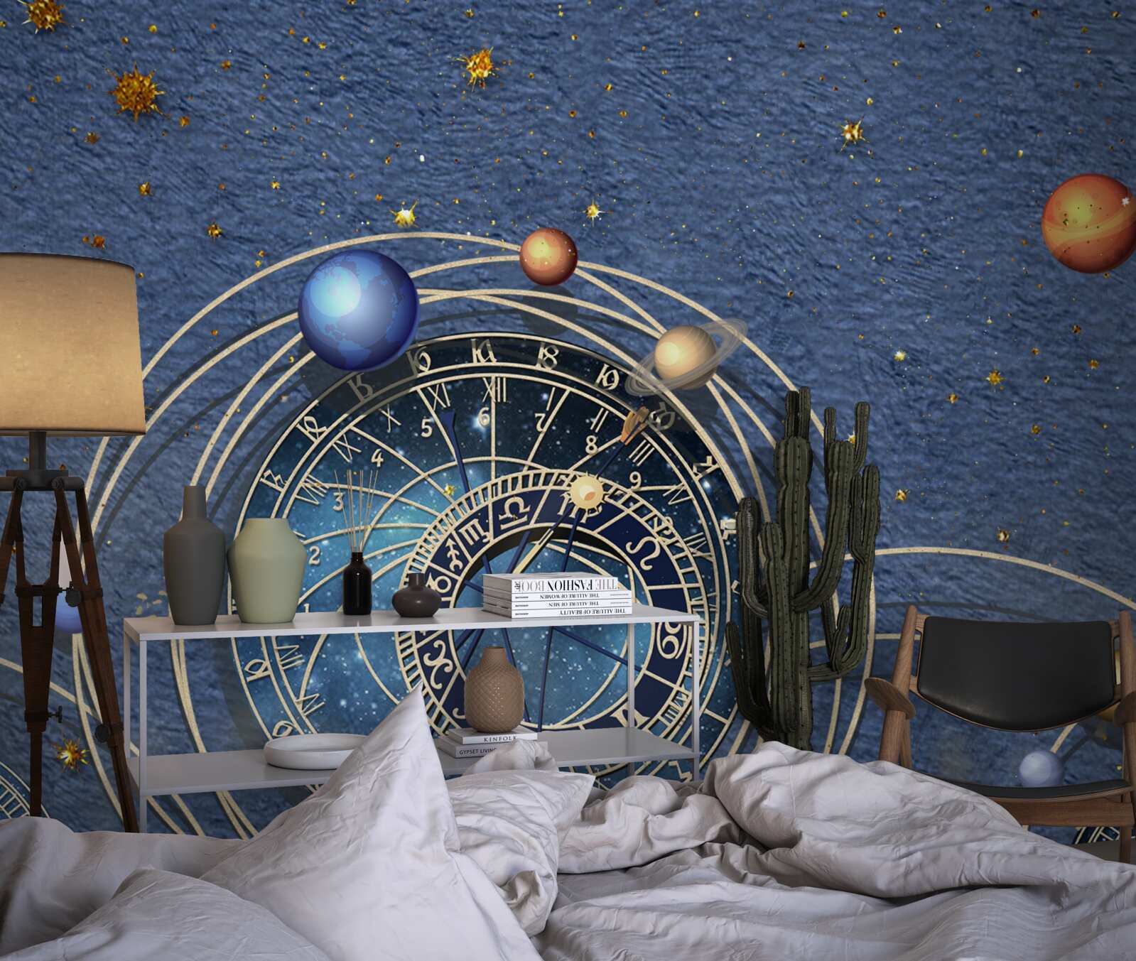 Fototapet conceptul de mișcare planetară în cadrul galaxiei