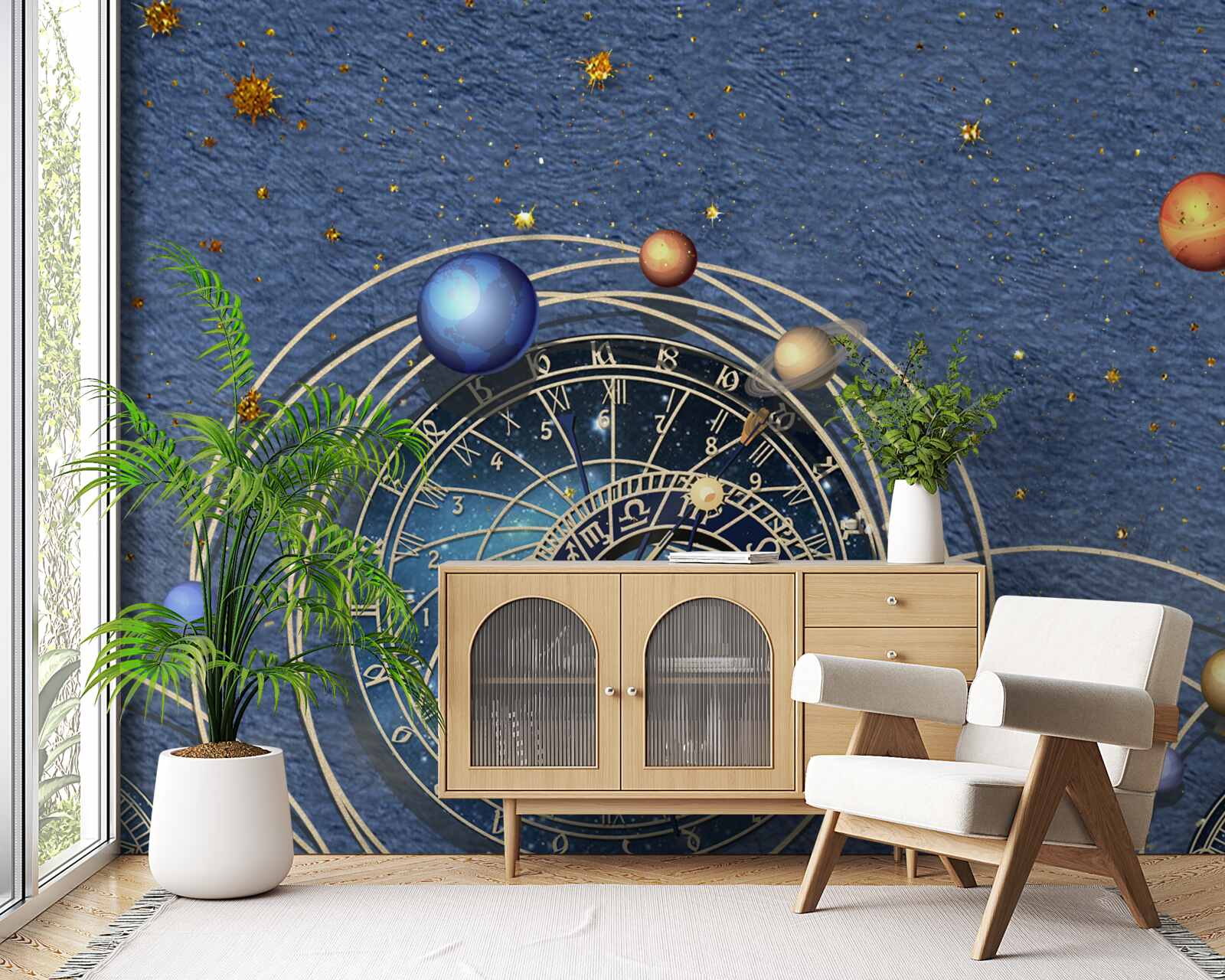 Fototapet conceptul de mișcare planetară în cadrul galaxiei