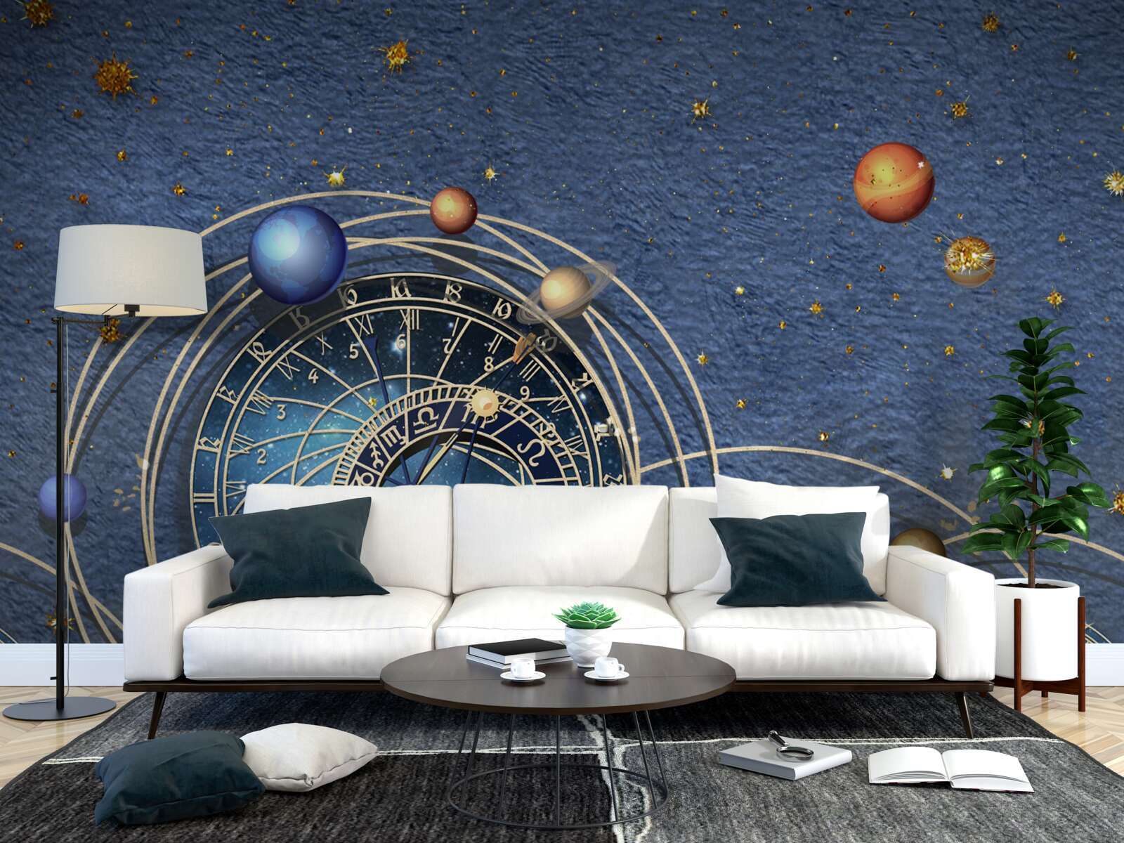 Fototapet conceptul de mișcare planetară în cadrul galaxiei