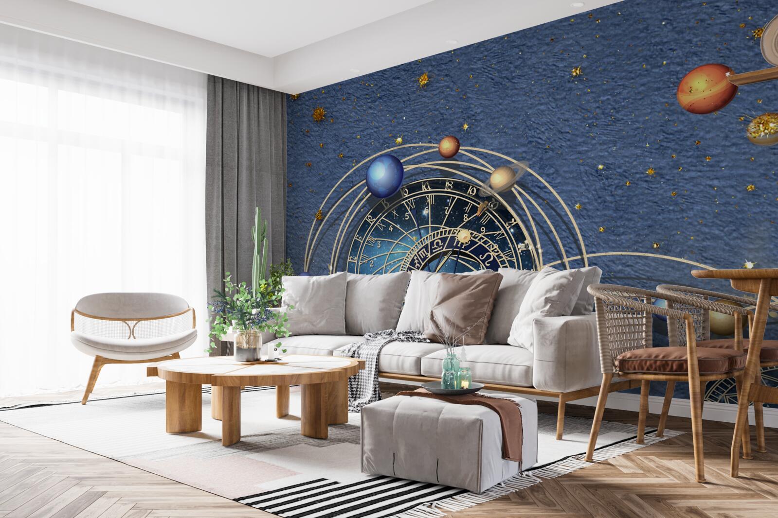 Fototapet conceptul de mișcare planetară în cadrul galaxiei