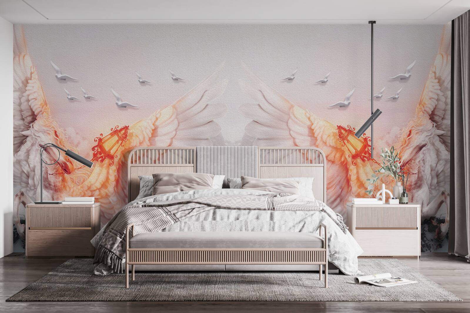 Fototapet anvergura aripilor spre cer