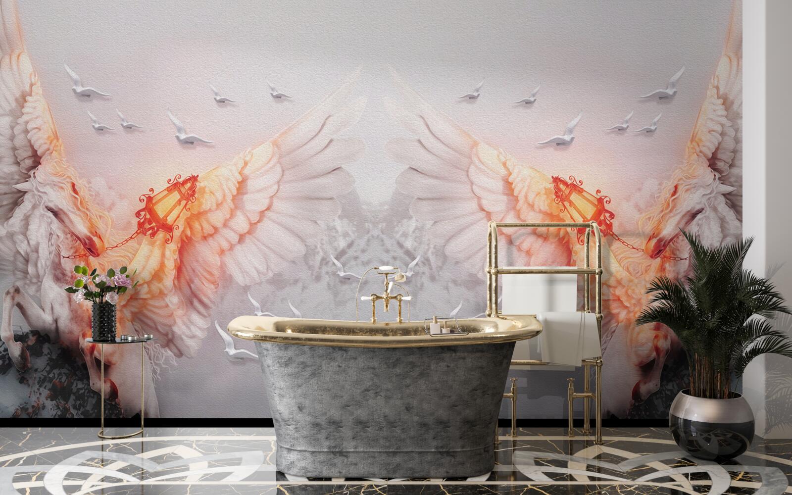 Fototapet anvergura aripilor spre cer