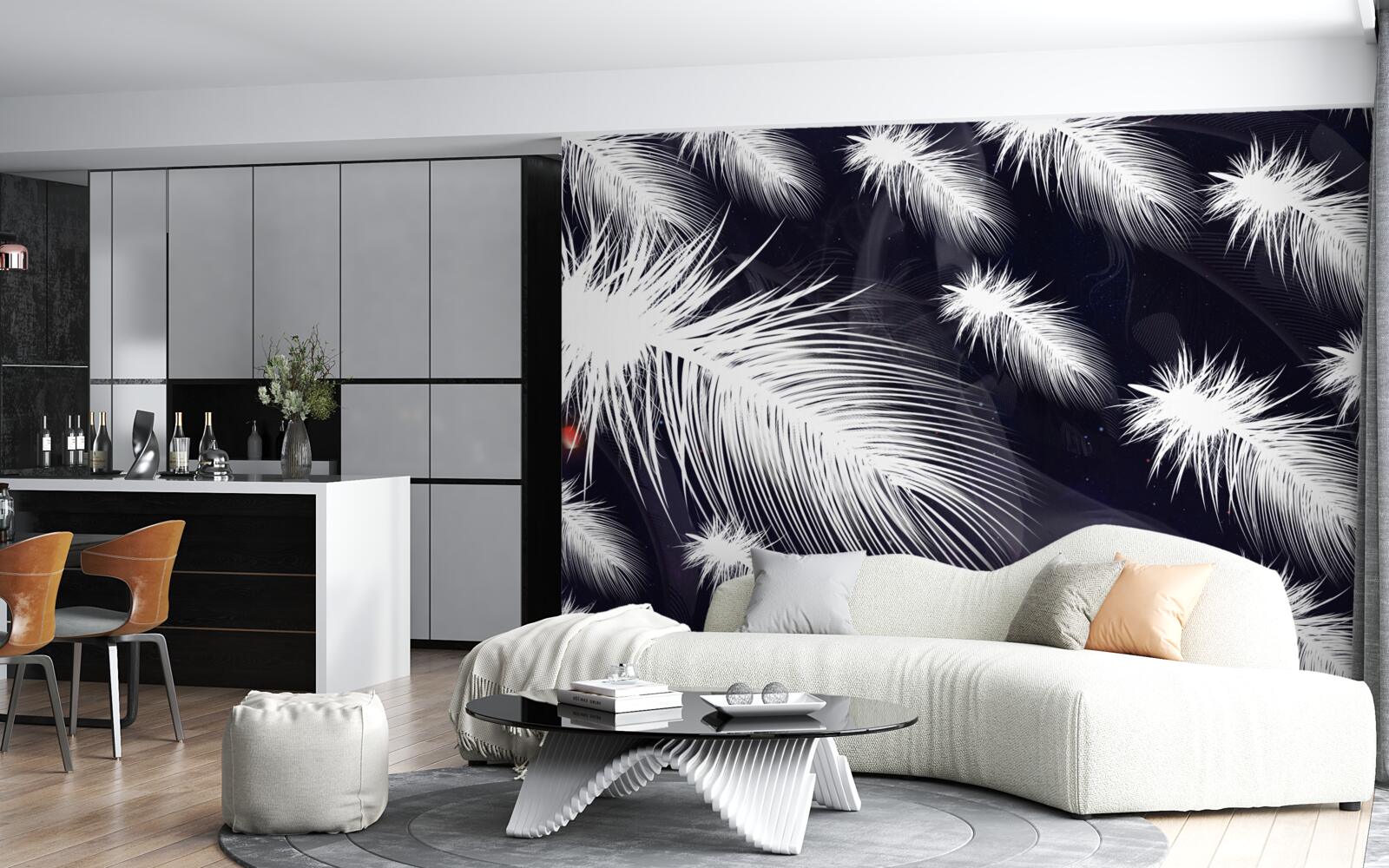 Fototapet penele sunt albe, moi și pufoase