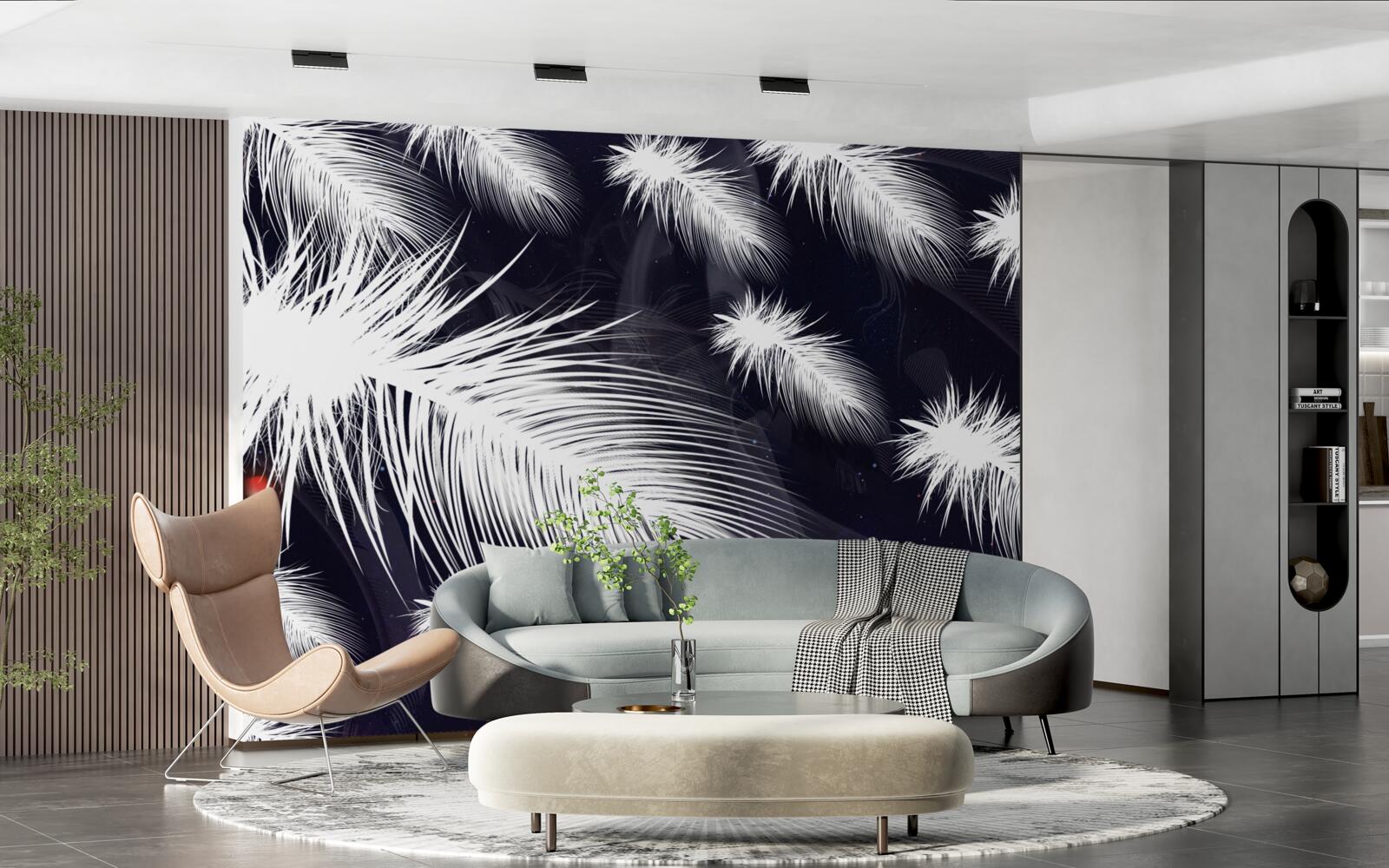 Fototapet penele sunt albe, moi și pufoase