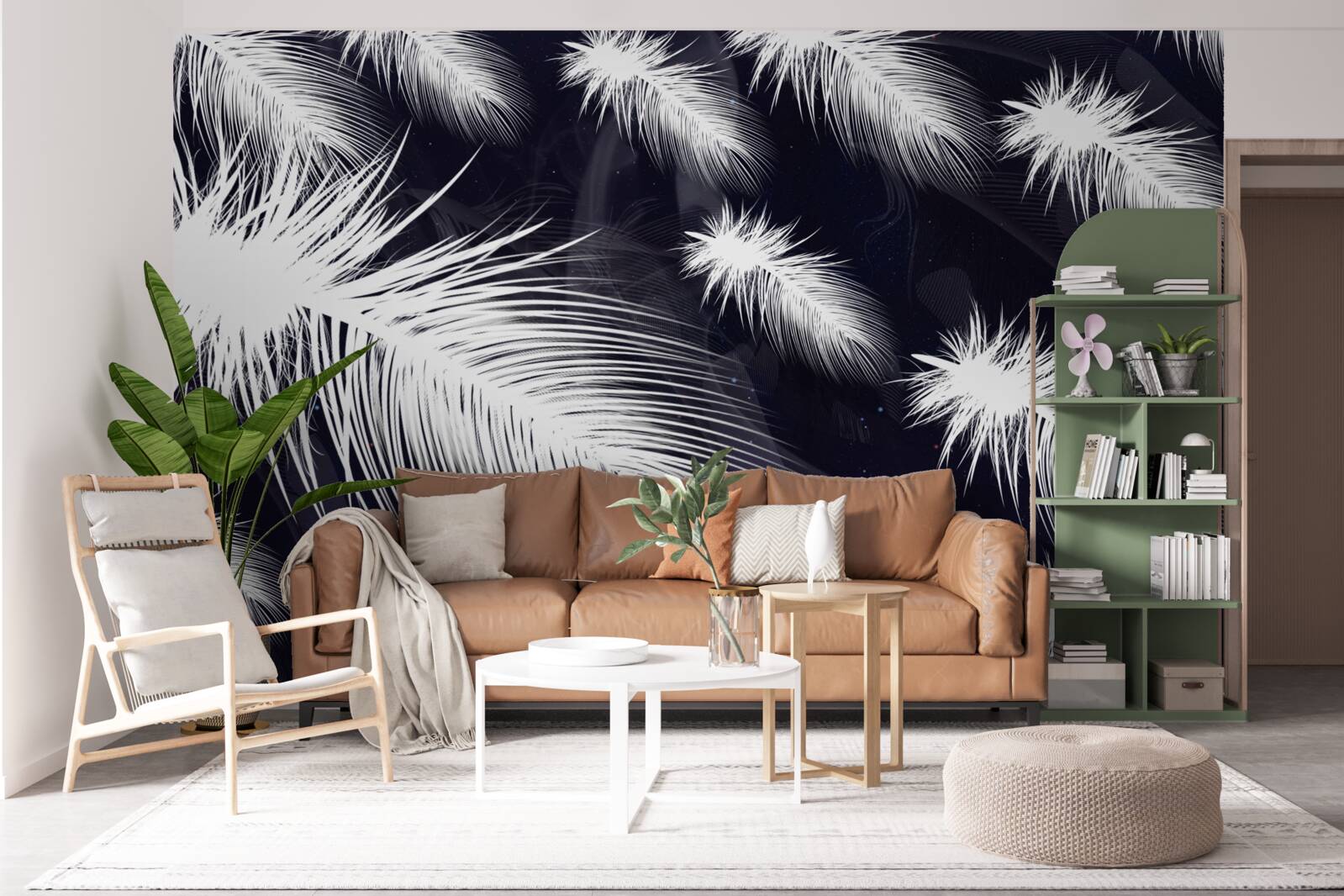 Fototapet penele sunt albe, moi și pufoase