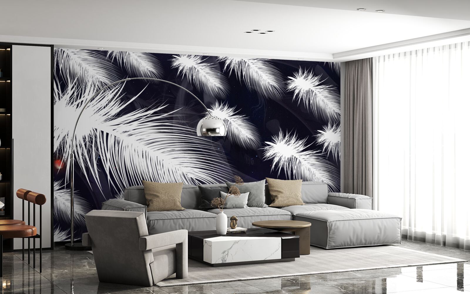 Fototapet penele sunt albe, moi și pufoase