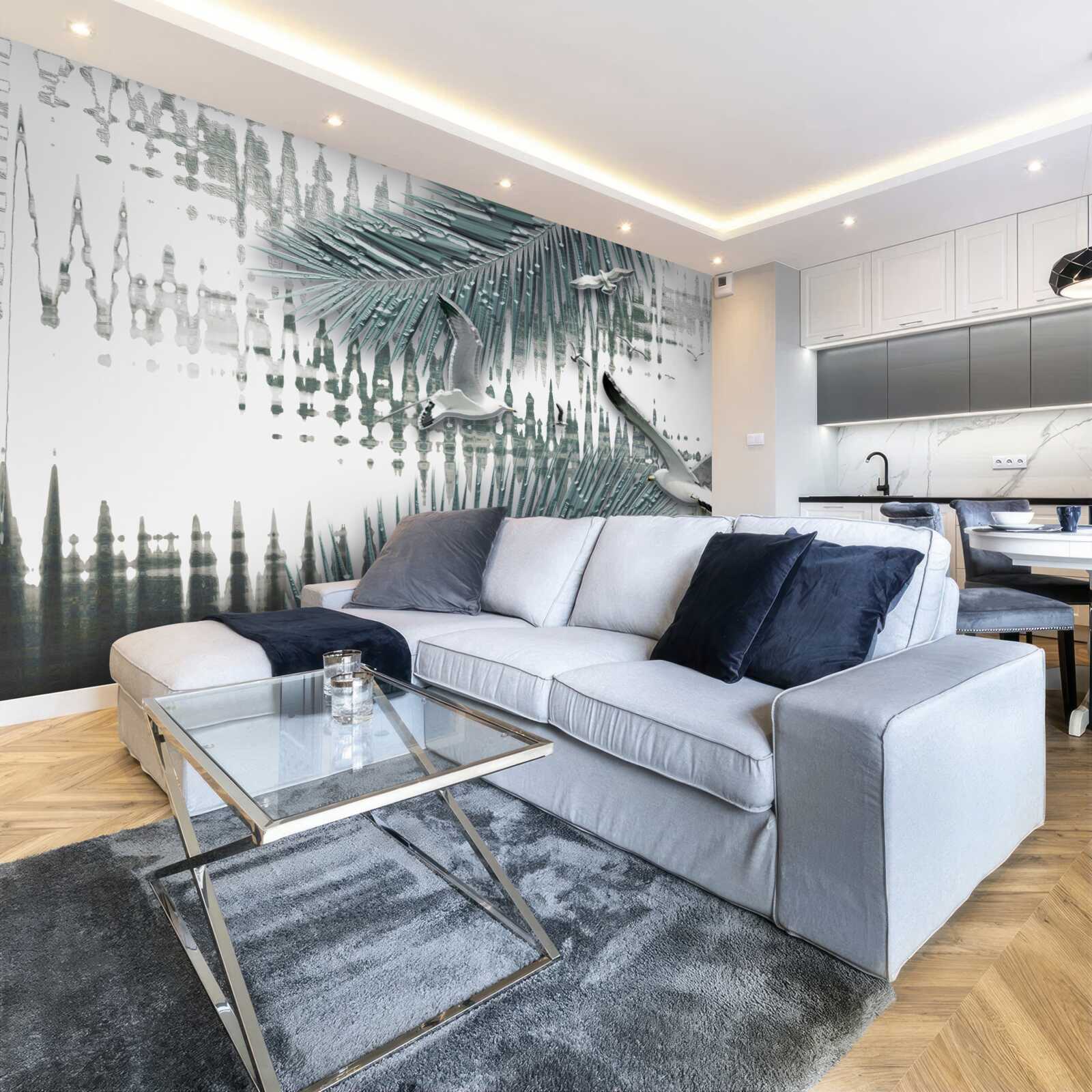 Fototapet pescăruși și pene