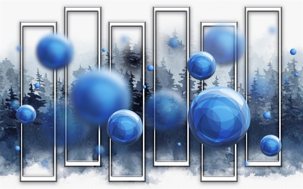 Fototapet metafora picăturilor albastre de apă de ploaie