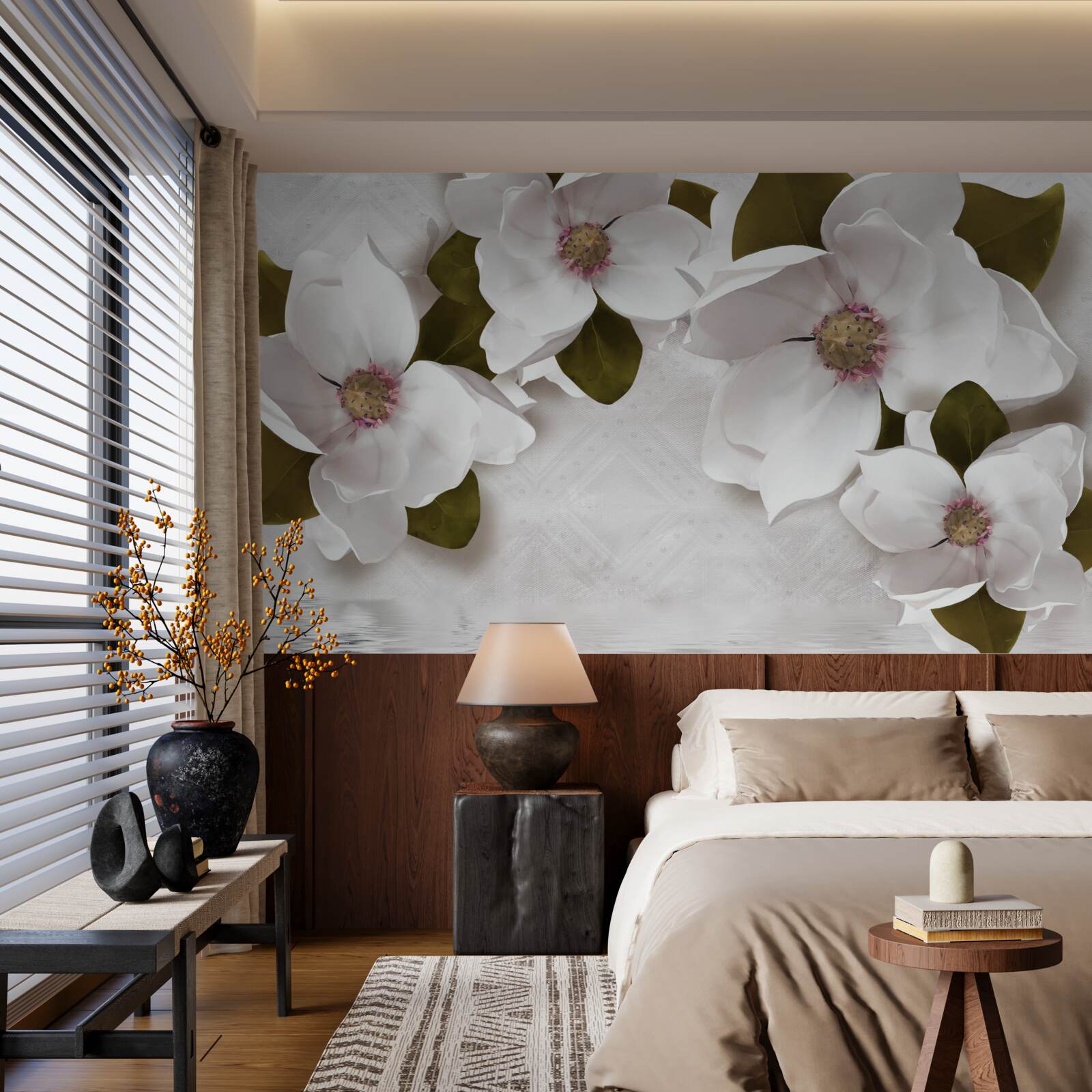 Fototapet hiacint alb ca zăpada